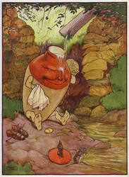 Illustratie voor Old Dame Trot And Her Pig