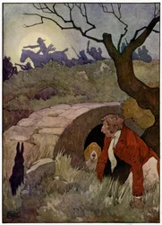 Drie vrolijke jagers (kleurenlitho)