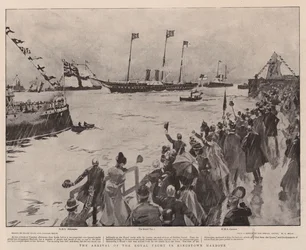 De Aankomst van het Koninklijk Jacht in de Haven van Kingstown