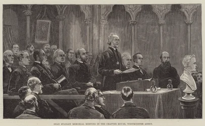 Dean Stanley herdenkingsbijeenkomst in de kapittelzaal, Westminster Abbey