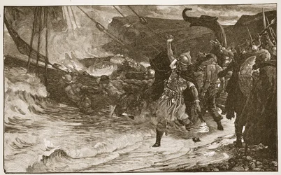 De Begrafenis van een Viking, illustratie uit 