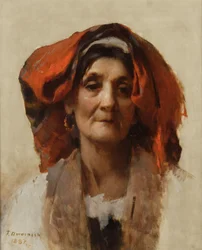 Hoofd van een Italiaanse vrouw