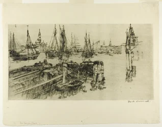 Scheepvaart op de Giudeca (De Docks)