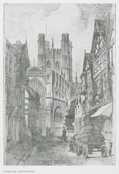 Kathedraal van Chester (litho)
