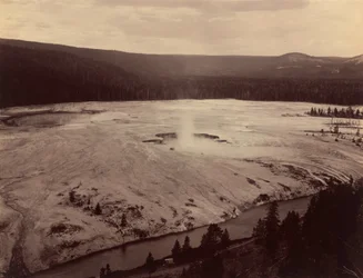De halve hel, Firehole-rivier,1884 (foto)