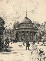 Ingang van het Parc Monceau, 1915
