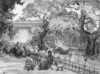 Tuin van het Palais-Royal, 1915