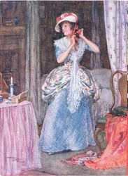 Dolly Varden (Barnaby Rudge) (kleur litho)