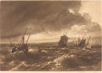 De monding van de Theems, Isle of Sheppey in de verte, 1891
