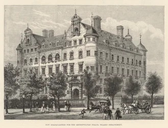 Nieuw hoofdkantoor voor de Metropolitan Police, Thames Embankment