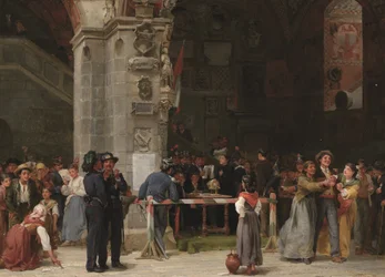 Tekening voor militaire dienst - modern Italië