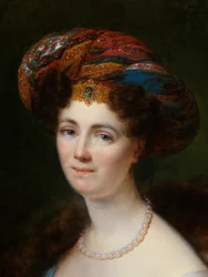 Detail van portret van Josephine Victoire Meslier-Duvey