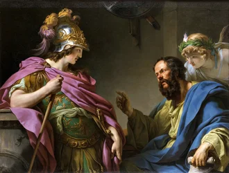 Alcibiades onderwezen door Socrates, 1776