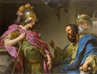 Alcibiades onderwezen door Socrates, 1776