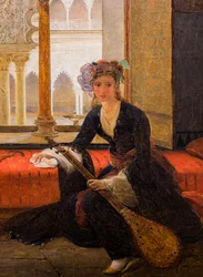 Sultana in een interieur (olieverf op doek)