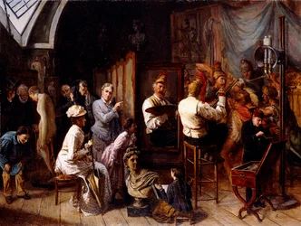 Het atelier van de kunstenaar