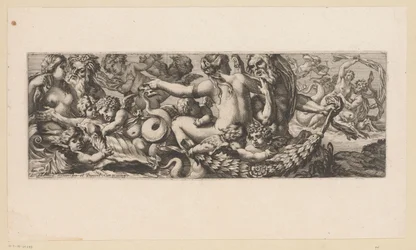 Triomf van Galatea met nereïden, saters en putti