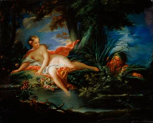 Een Geschrokken Badgast, 1736