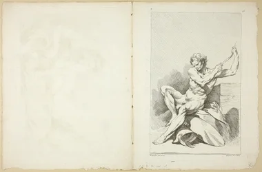 Academisch naakt (recto en verso), uit Seconde Livre de Figures d’Academies gravées en Partie par les Professeurs de l’Académie Royale