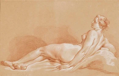 Boucher - Liggende jonge vrouw