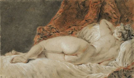 Liggende vrouw, van achteren gezien, genaamd De slaap, ca. 1720.