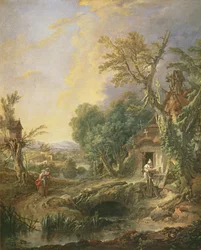 Landschap met een kluizenaar, 1742