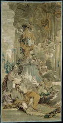De intrede van Psyche in het paleis van Cupido [links fragment], uit Het verhaal van Psyche