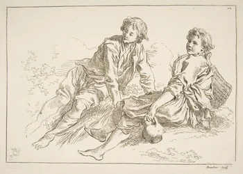 Blad met schetsen, 1753