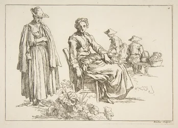 Blad met schetsen, 1753