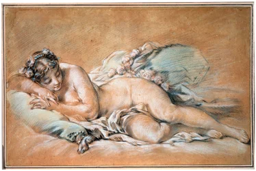 Slapende jonge vrouw, 1758