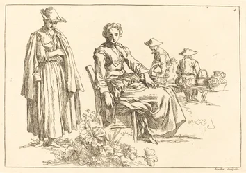 Figuren in een landschap