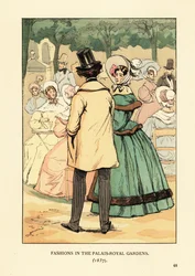 Mode in de Palais-Royal Tuinen