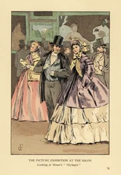 De schilderijententoonstelling in de Paris Salon