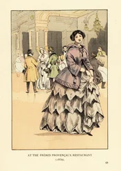 Vrouw in het Freres Provencaux Restaurant, Parijs