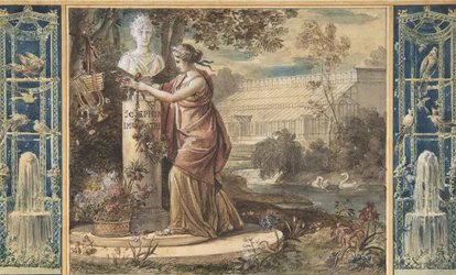 Een Allegorie van Keizerin Josephine als Beschermvrouwe van de Tuinen van Malmaison