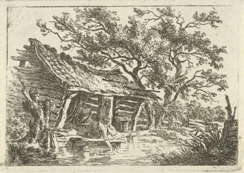 Landschap met een boerenschuur