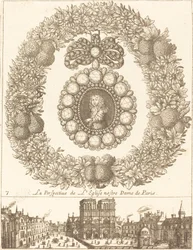 Het perspectief van de kerk Notre Dame de Paris