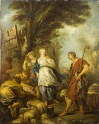 Jacob ontmoet Rachel bij de bron, ca. 1720