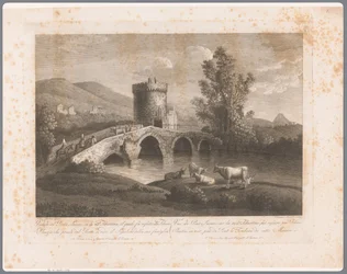 Gezicht op de Ponte Lucano Gezichten op Rome (series title)