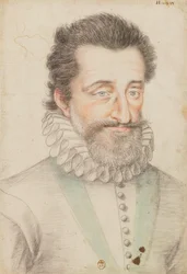 Getekend portret van koning Hendrik IV