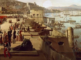 De kanonnen in het fort (detail)