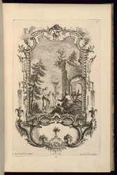 Ontwerp voor Cartouche met Grote en Kleine Compartimenten