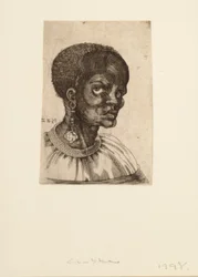 Een zwarte man in driekwartprofiel, 1522.