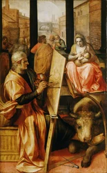 Sint Lucas schildert de Maagd Maria