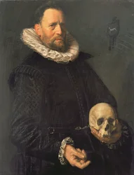 Portret van een Man met een Schedel, ca. 1611-12