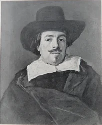 Portret van een man die naar voren kijkt