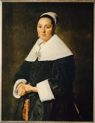 Portret van een vrouw (olieverf op doek)