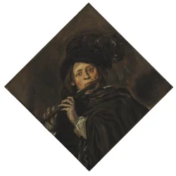 Jonge man die fluit speelt