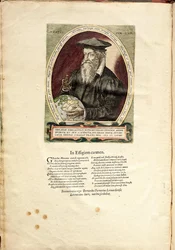 Portret van Gerardus Mercator 1512-1594 op 62-jarige leeftijd