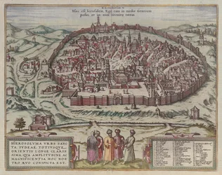 De Jeruzalem Kaart Uit: Jansson, Jan. Illustriorum Hispaniae urbium tabulae, Amsterdam, 1657
